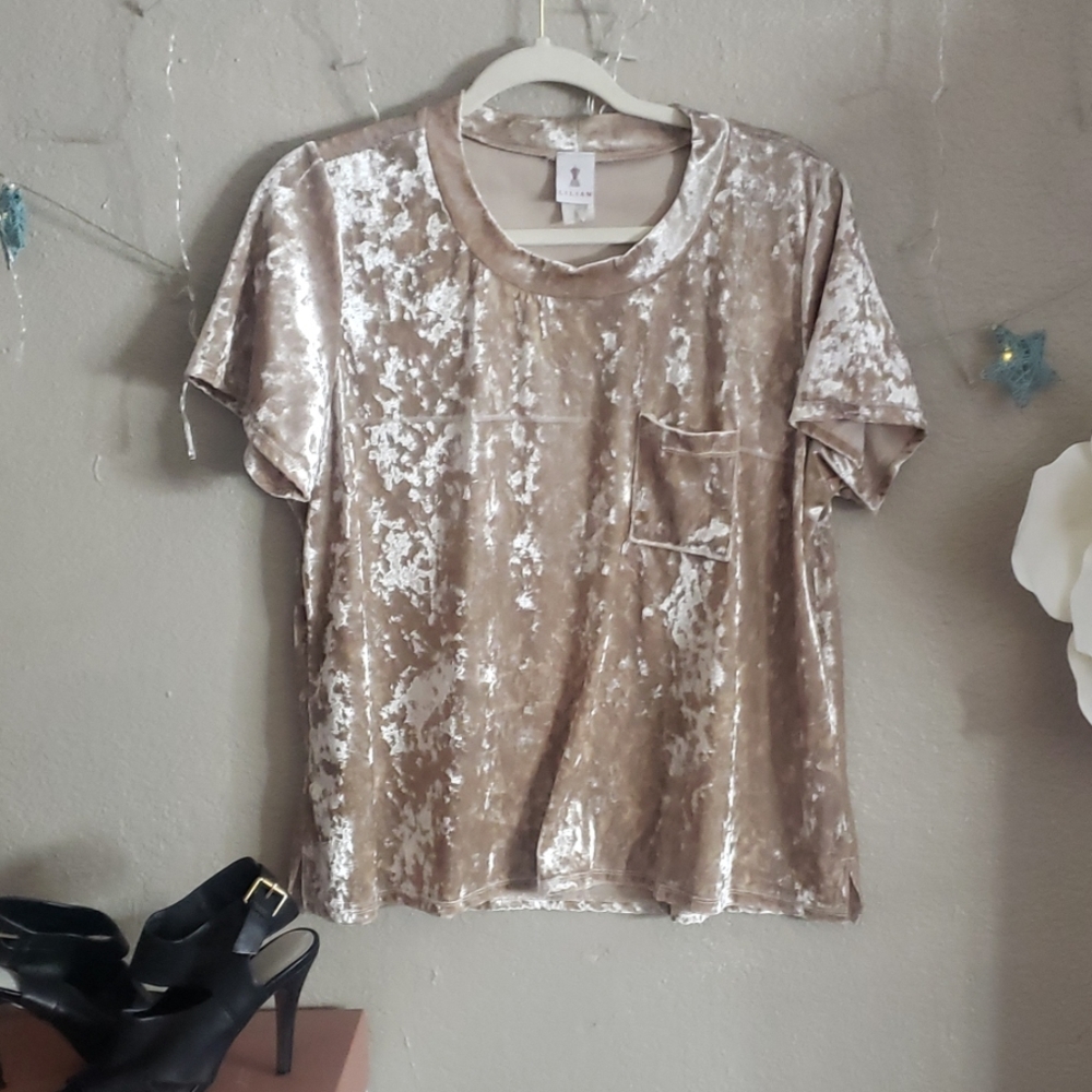 Crushed velvet top
